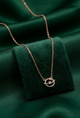 rose gold orbit star necklace in 925 sterling silver | minimalist celestial pendant for women 2