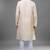 cream embroidered silk kurta pant set for men