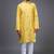 yellow mirror embroidered silk kurta pant set