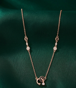 rose gold contemporary link necklace in 925 sterling silver | elegant designer chain necklace for women