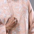 peach allover embroidered kurta patiala set for men