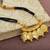 gold plated lakshmi coin mangalsutra with black beads
