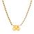 gold plated two wati mangalsutra with black beads