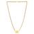 gold plated two wati mangalsutra with black beads