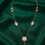 rose gold elegant oval link necklace in 925 sterling silver | designer multi-charm pendant necklace for women