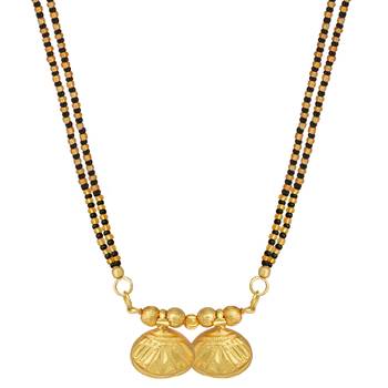 gold plated maharashtrian wati mangalsutra for women 1