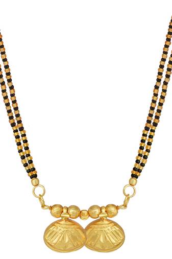 gold plated maharashtrian wati mangalsutra for women