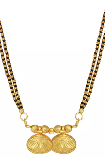 gold plated maharashtrian wati mangalsutra for women
