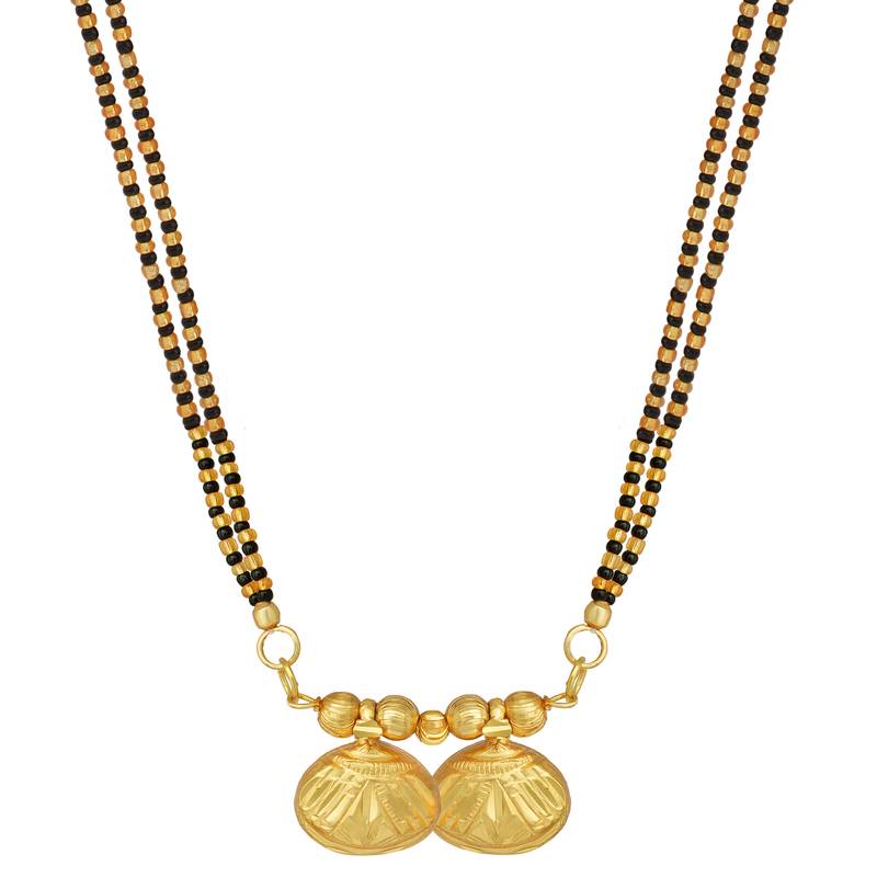 gold plated maharashtrian wati mangalsutra for women