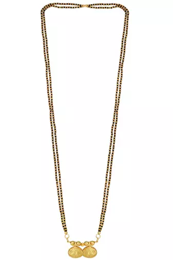 gold plated maharashtrian wati mangalsutra for women