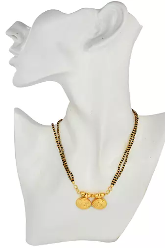 gold plated maharashtrian wati mangalsutra for women
