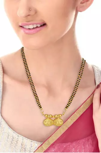 gold plated maharashtrian wati mangalsutra for women