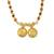 gold plated double wati long mangalsutra with beads