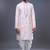 light pink mirror work kurta patiala set for men