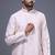 light pink embroidered silk kurta pant set for men