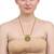micron gold sun motif long mangalsutra for women