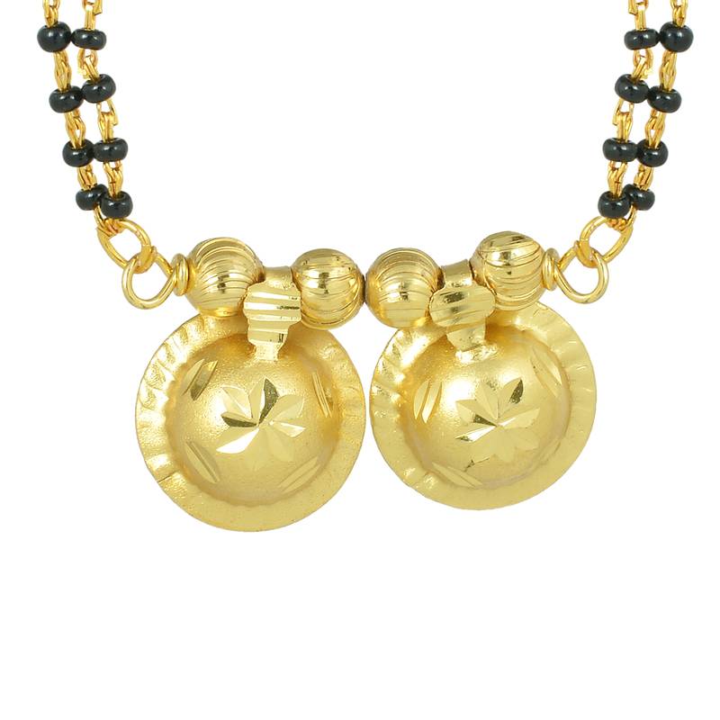 brass micron gold two wati traditional mangalsutra