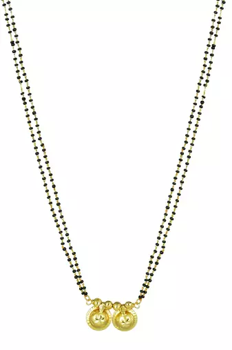 brass micron gold two wati traditional mangalsutra