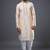 cream embroidered silk kurta patiala set for men