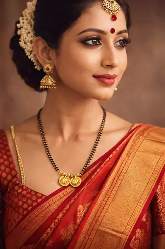 brass micron gold two wati traditional mangalsutra