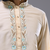 cream embroidered silk kurta patiala set for men