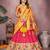 Women's Jacquard Paithani Silk Zari Weaving Stitched Lehenga With Unstitched Blouse and Dupatta