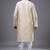 cream embroidered silk kurta patiala set for men