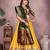 Women's Jacquard Paithani Silk Zari Weaving Stitched Lehenga With Unstitched Blouse and Dupatta
