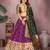 Women's Jacquard Paithani Silk Zari Weaving Stitched Lehenga With Unstitched Blouse and Dupatta