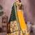 Women's Jacquard Paithani Silk Zari Weaving Stitched Lehenga With Unstitched Blouse and Dupatta