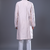 light pink embroidered silk kurta pant set for men