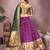 Women's Jacquard Paithani Silk Zari Weaving Stitched Lehenga With Unstitched Blouse and Dupatta