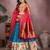 Women's Jacquard Paithani Silk Zari Weaving Stitched Lehenga With Unstitched Blouse and Dupatta