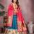 Women's Jacquard Paithani Silk Zari Weaving Stitched Lehenga With Unstitched Blouse and Dupatta
