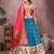 Women's Jacquard Paithani Silk Zari Weaving Stitched Lehenga With Unstitched Blouse and Dupatta