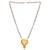 brass gold plated heart shape meenakari mangalsutra