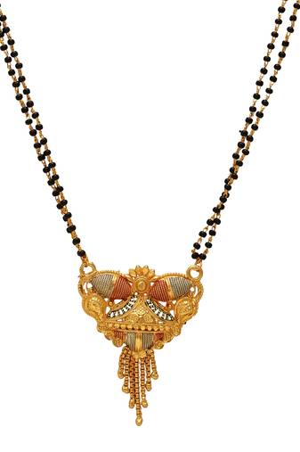 brass micron gold handmade meenakari work traditional mangalsutra