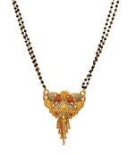 brass micron gold handmade meenakari work traditional mangalsutra