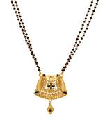 traditional brass gold plated handmade meenakari mangalsutra