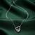 925 sterling silver double heart pendant necklace with sparkling finish for women