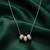 925 sterling silver triple bead charm pendant necklace for women