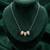 925 sterling silver triple bead charm pendant necklace for women