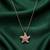 rose gold crystal star pendant necklace in 925 sterling silver | sparkling designer statement necklace for women