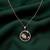 rose gold artistic star circle pendant necklace in 925 sterling silver | elegant designer statement necklace for women