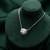 925 sterling silver cylindrical crystal bead pendant necklace for women