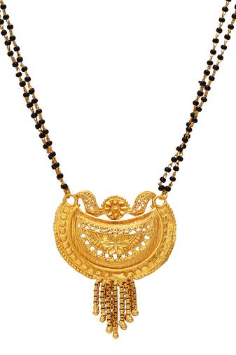 brass gold plated handmade tasselled bridal mangalsutra