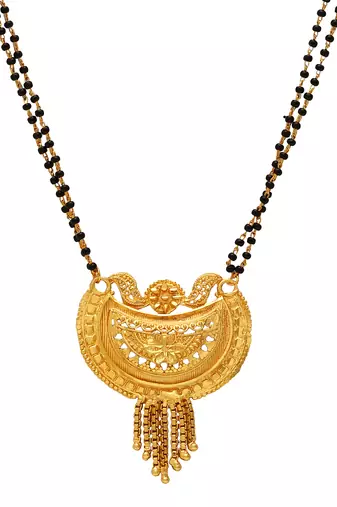 brass gold plated handmade tasselled bridal mangalsutra