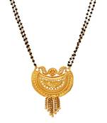 brass gold plated handmade tasselled bridal mangalsutra