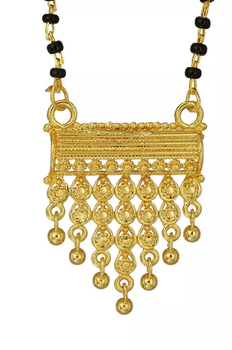 traditional designer brass gold handmade mangalsutra