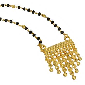 traditional designer brass gold handmade mangalsutra 3